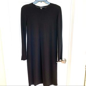 DKNY long sleeve classic black dress